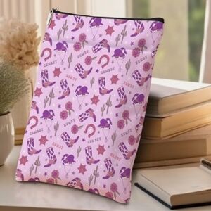 Western Theme Kindle Case Book Sleeve Reader Pink Cowgirl